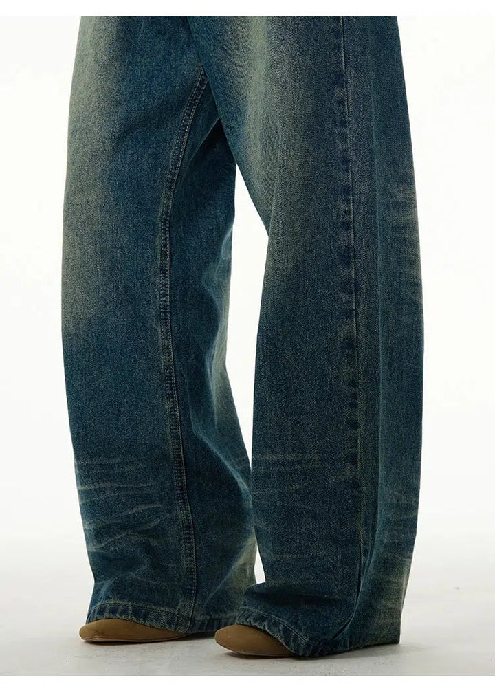 Blue Straight Leg Jeans