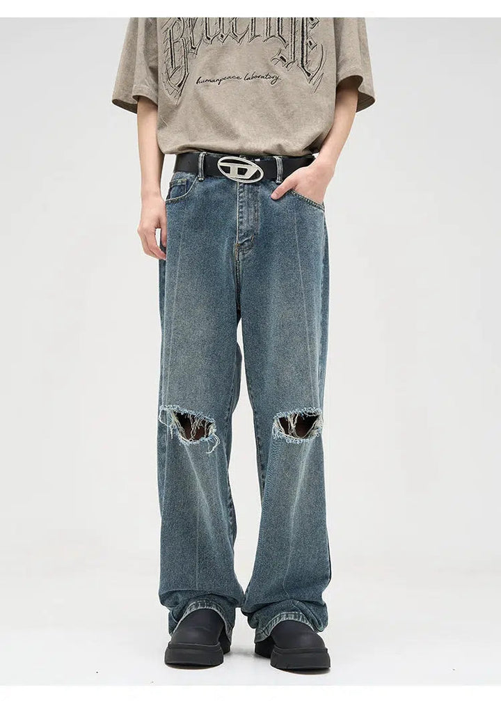 Blue Wid-Leg Jeans