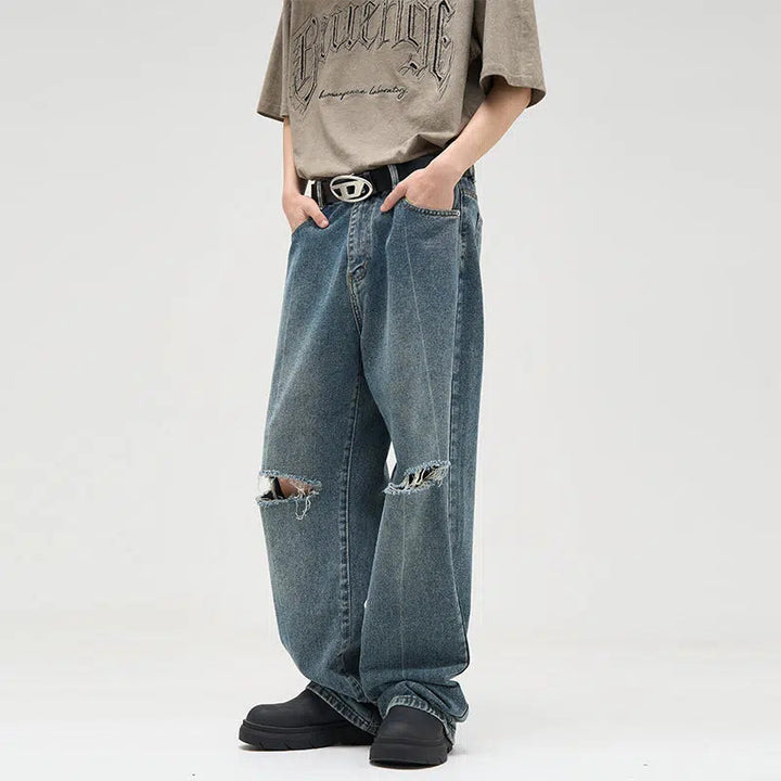 Blue Wid-Leg Jeans