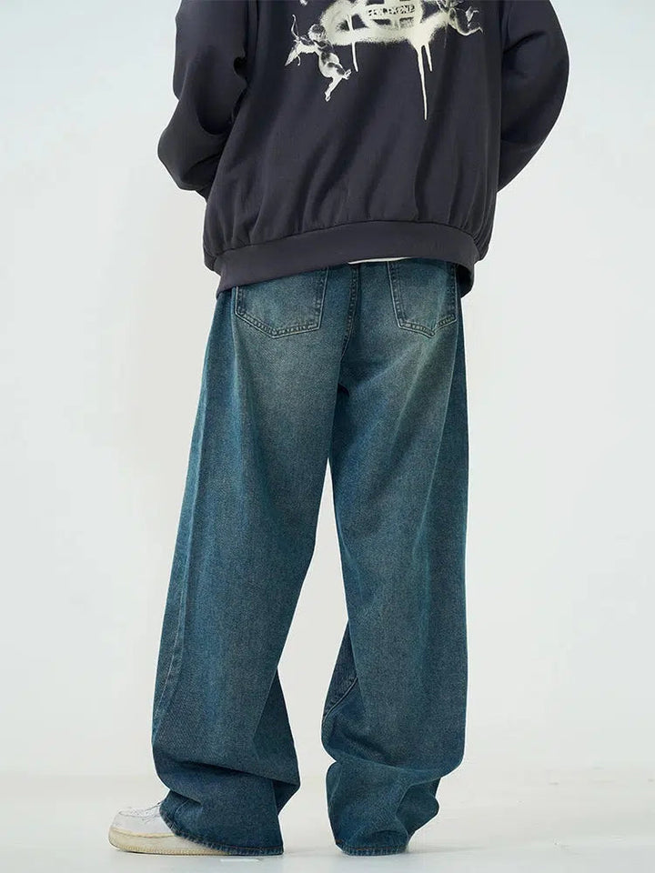 Blue Wid-Leg Jeans