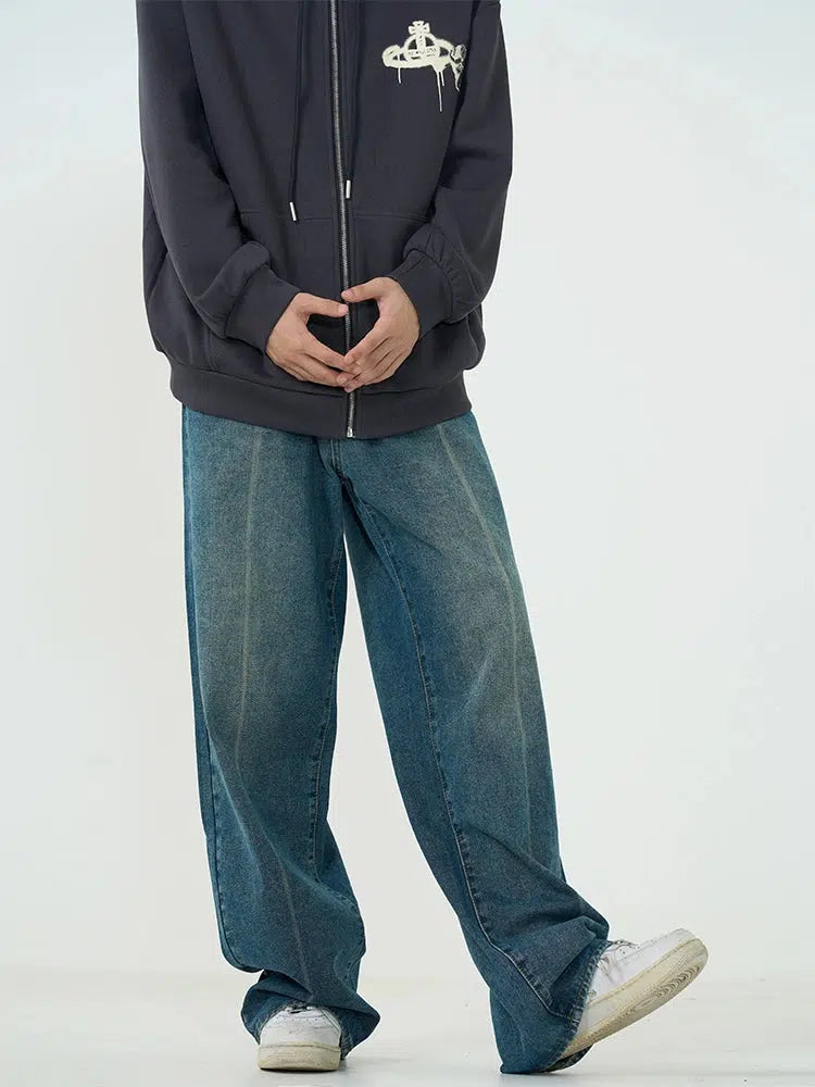 Blue Wid-Leg Jeans