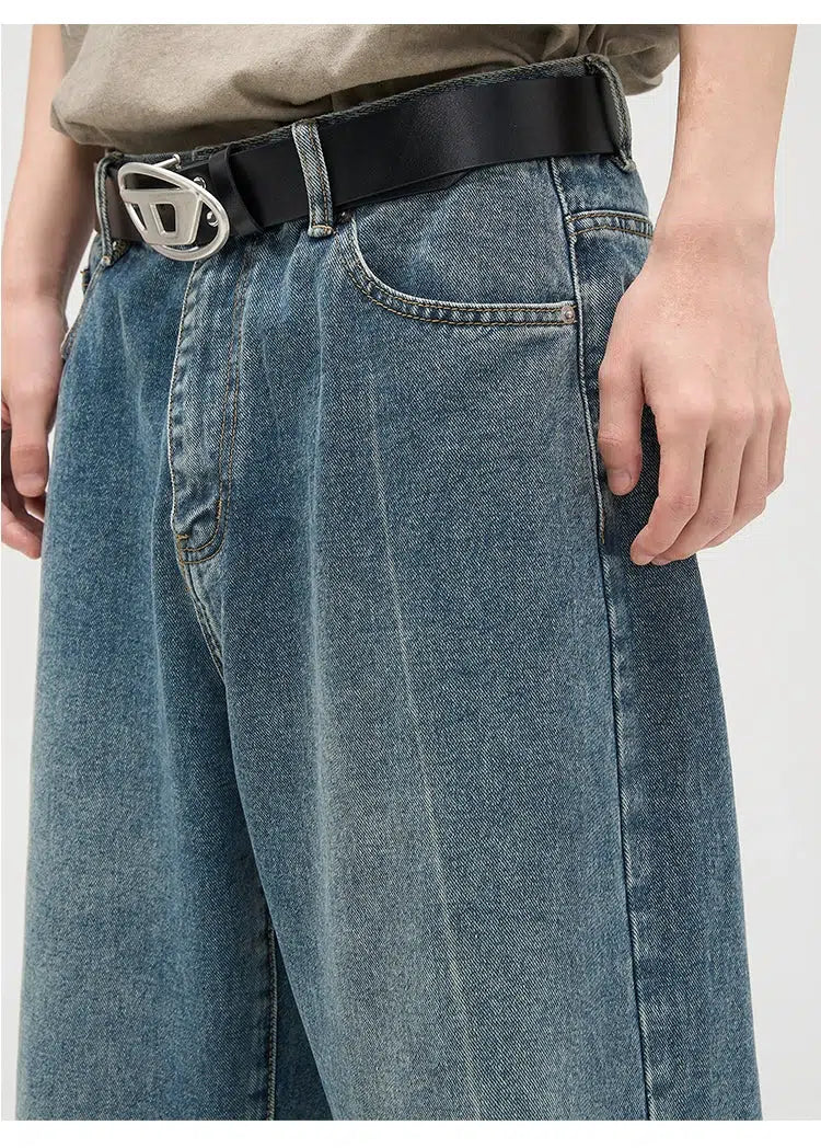 Blue Wid-Leg Jeans