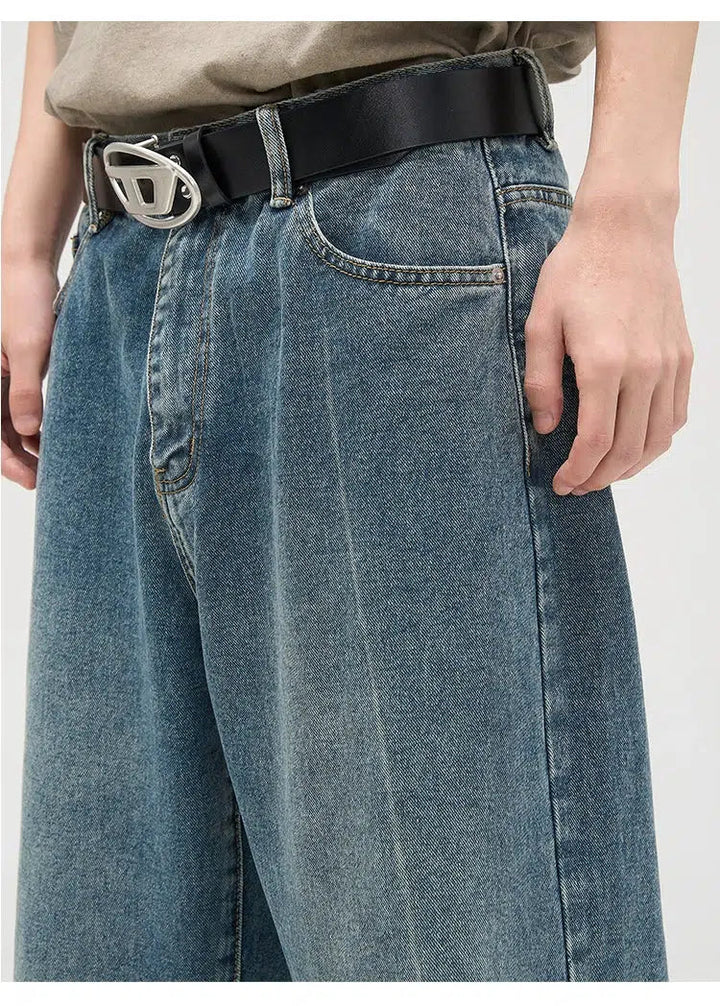 Blue Wid-Leg Jeans