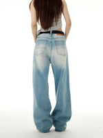 Blue Wide-Leg Jeans