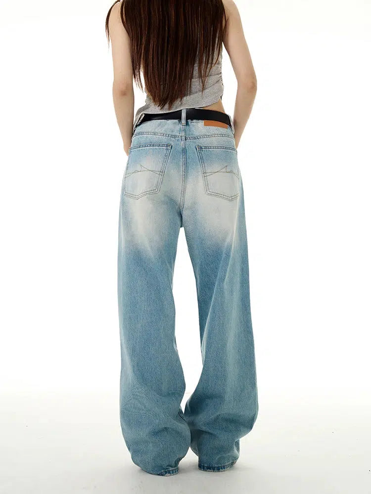 Blue Wide-Leg Jeans