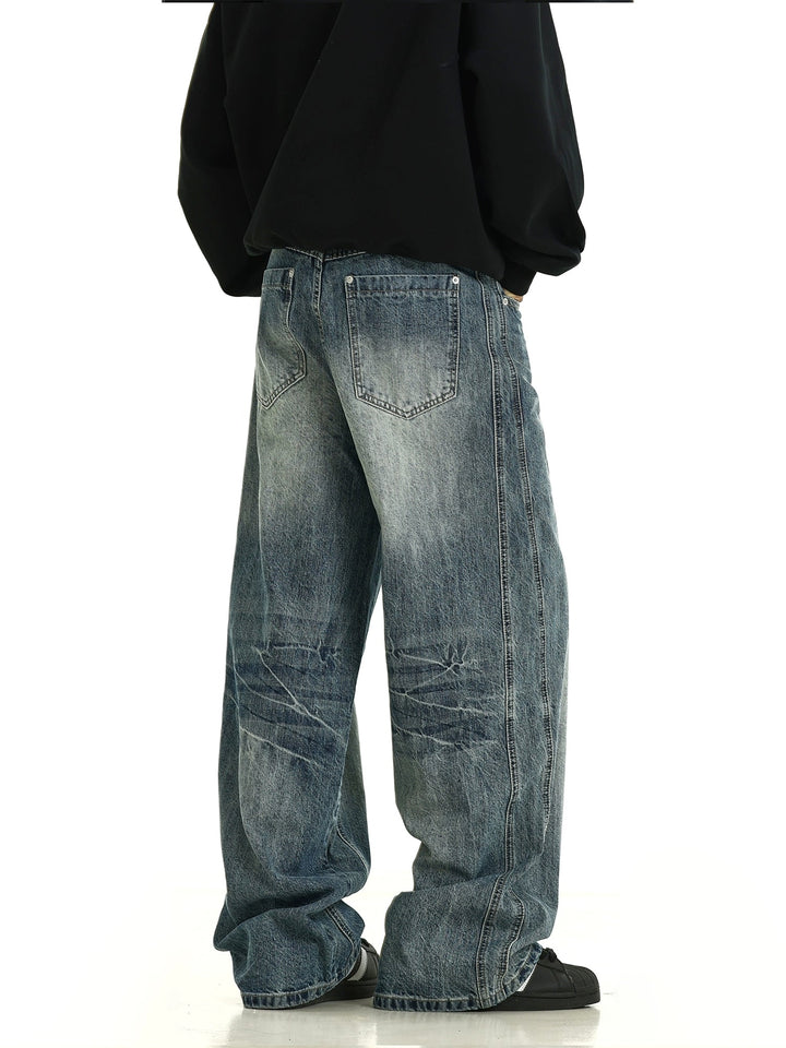 Blue Wide-Leg Jeans