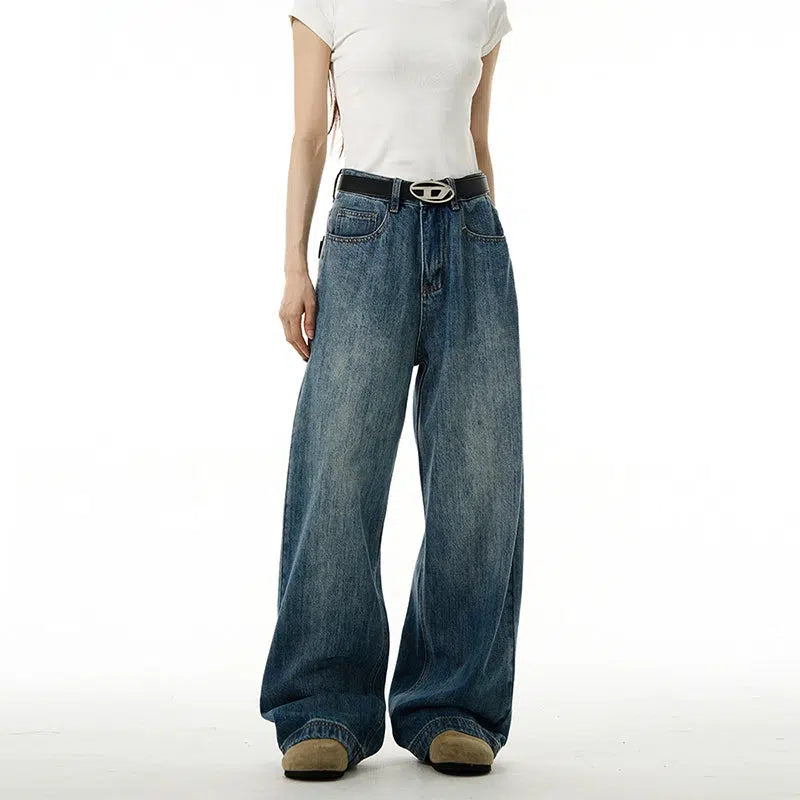 Blue Wide Leg Jeans
