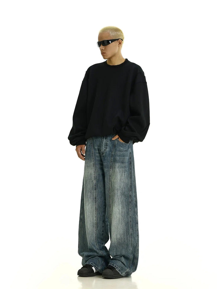 Blue Wide-Leg Jeans