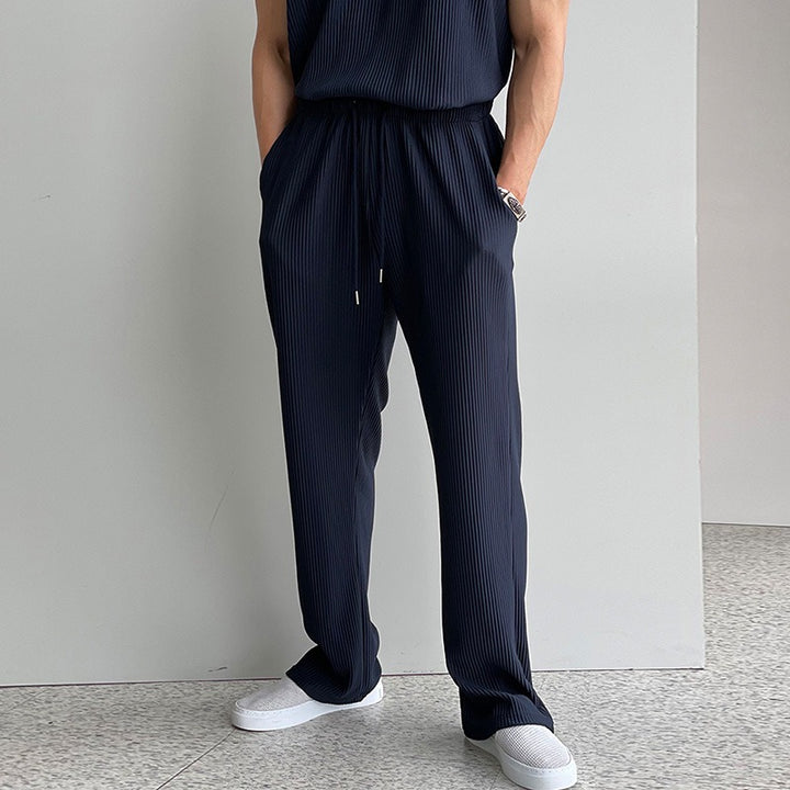 Pleated Stripe Suit