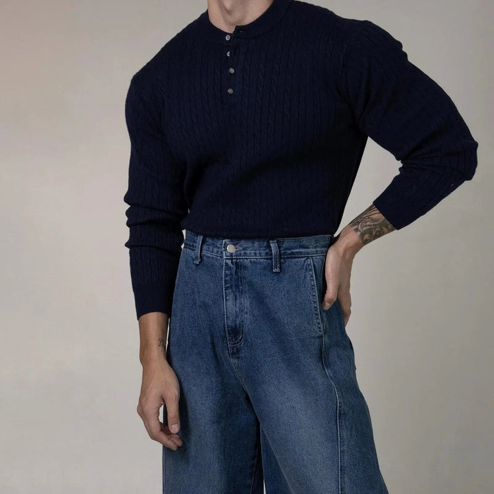 Bottoming Henry Collar Sweater
