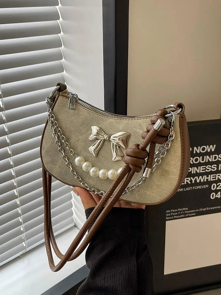 Bow Accents Small Square Bag