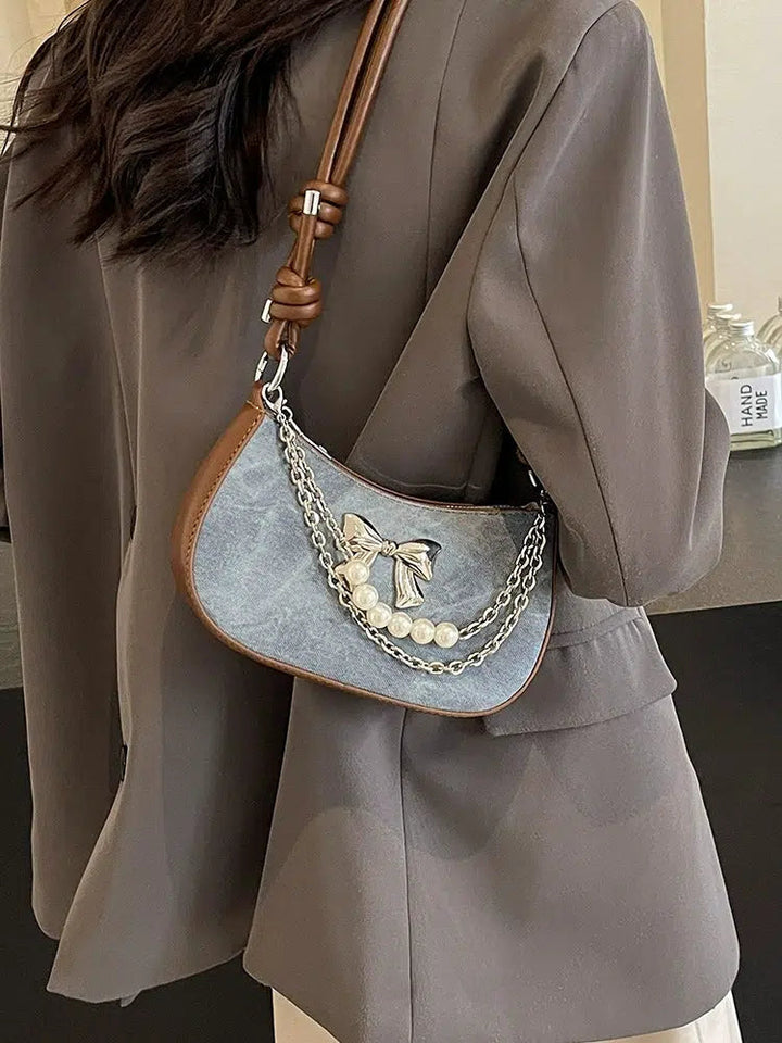 Bow Accents Small Square Bag