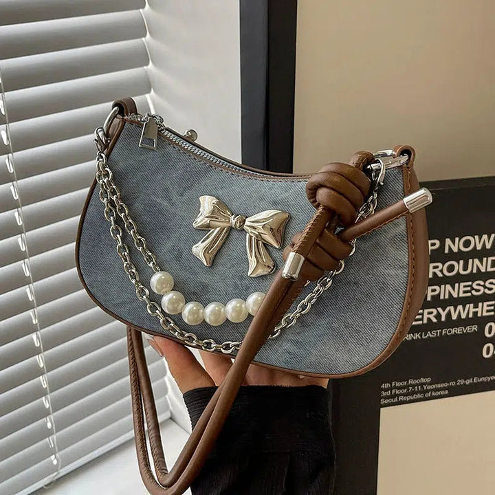 Bow Accents Small Square Bag