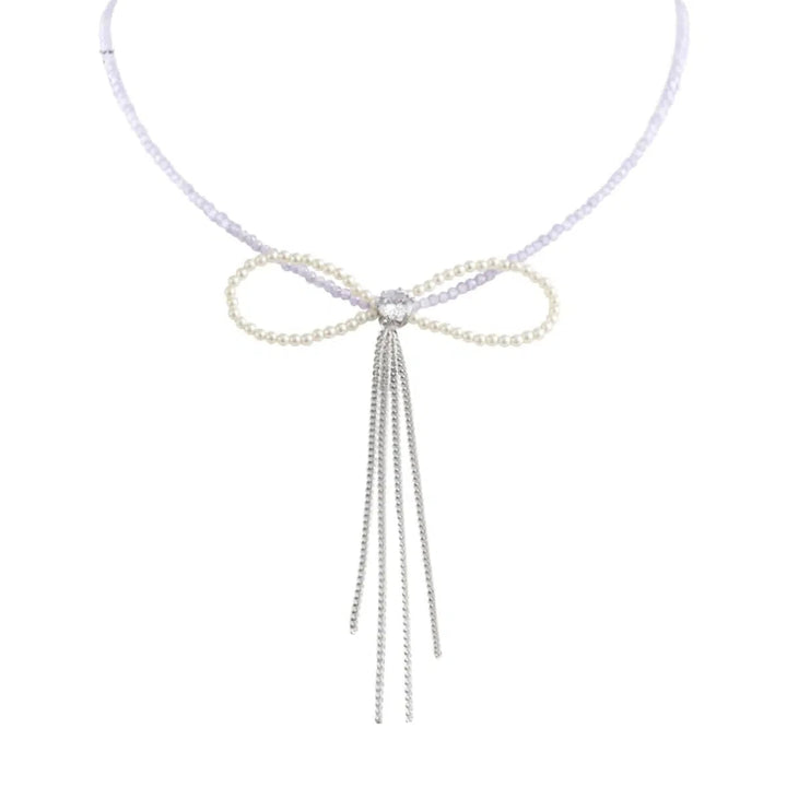 Bow Beaded Necklace