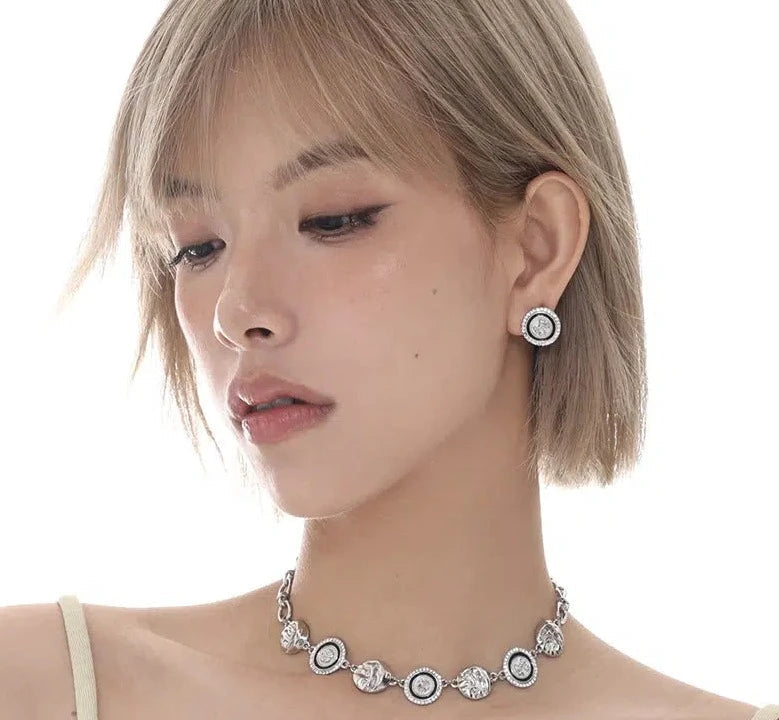 Bow Disk Earrings