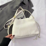 Braided Handle Bucket Shaped Bag