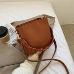 Braided Strap Bucket Bag