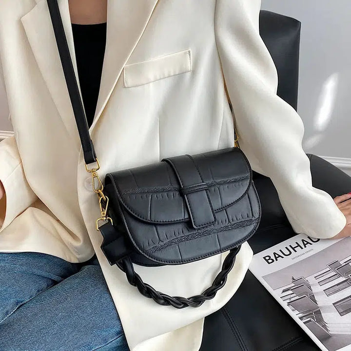 Braided Strap Crossbody Bag