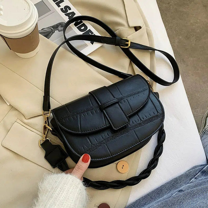 Braided Strap Crossbody Bag