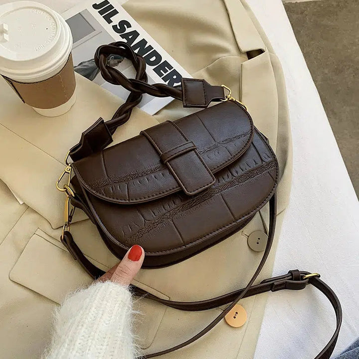 Braided Strap Crossbody Bag