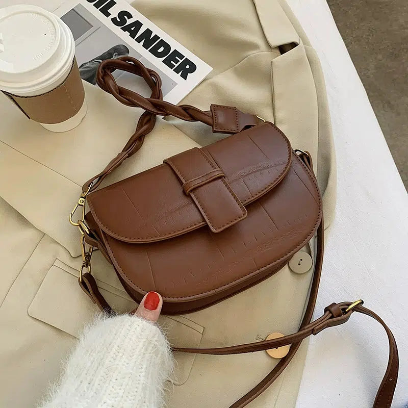 Braided Strap Crossbody Bag
