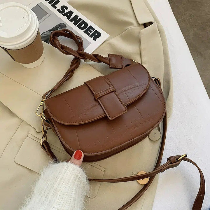Braided Strap Crossbody Bag