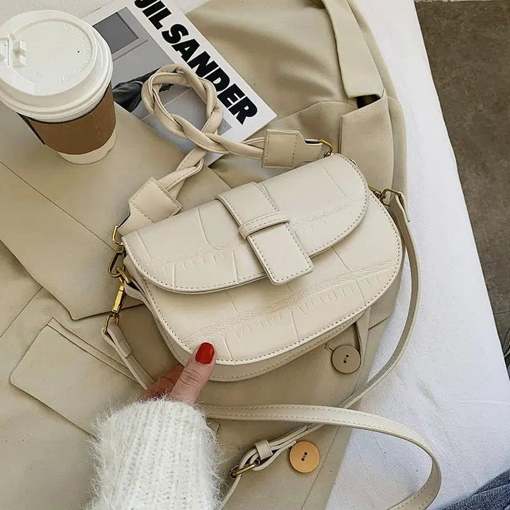 Braided Strap Crossbody Bag