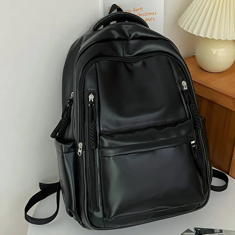 Braided Zipper Pull Multi-pocket Backpack
