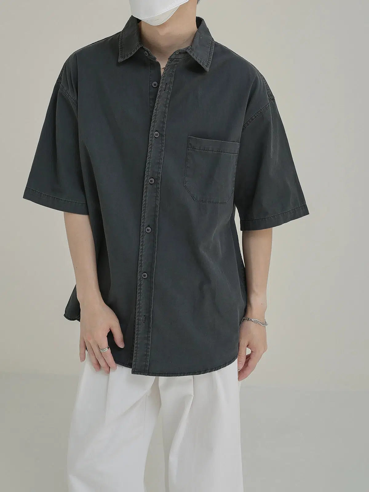 Breathable Washed Denim T-Shirt