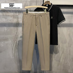 British Style Cropped Drape Pants