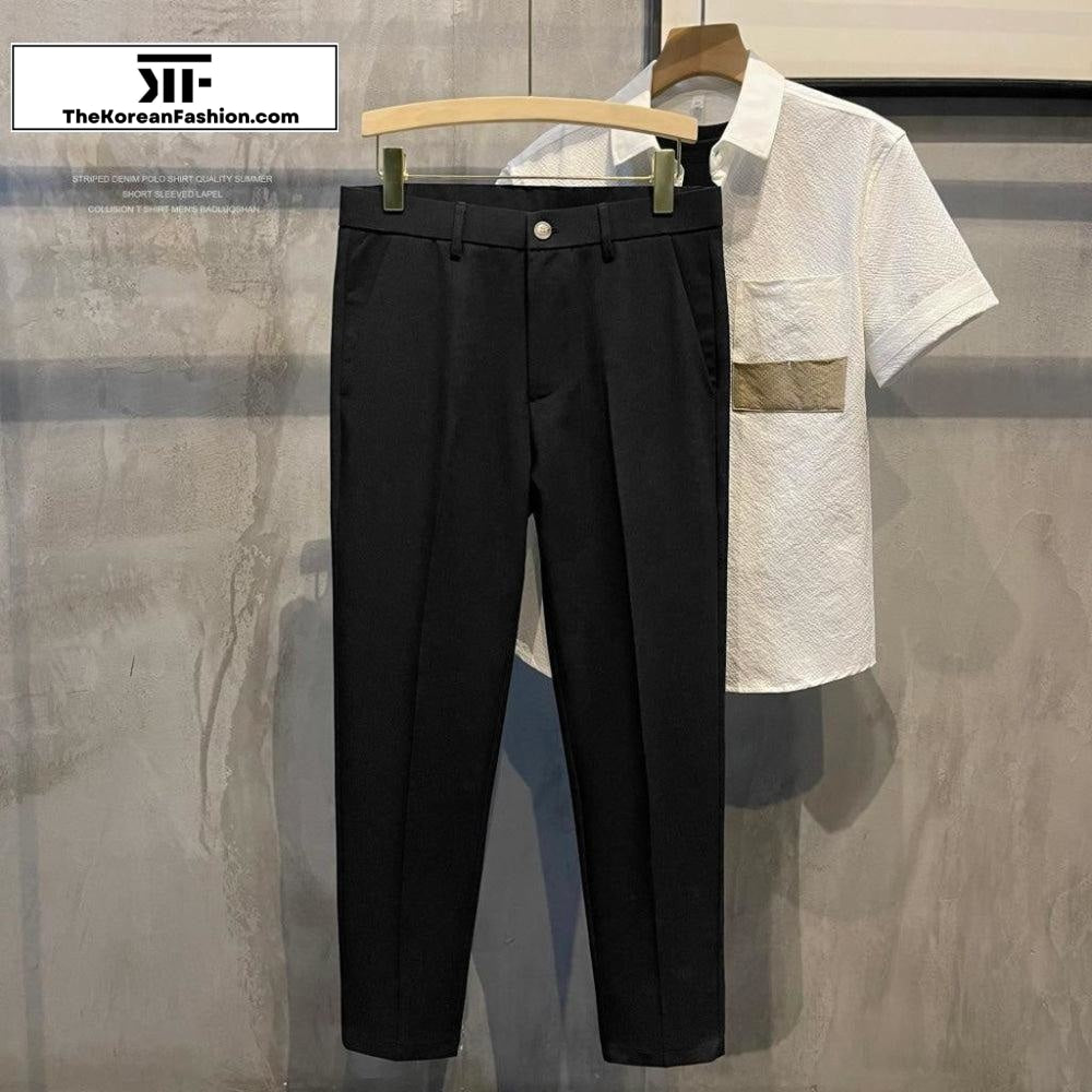 British Style Slim-fitting Pants
