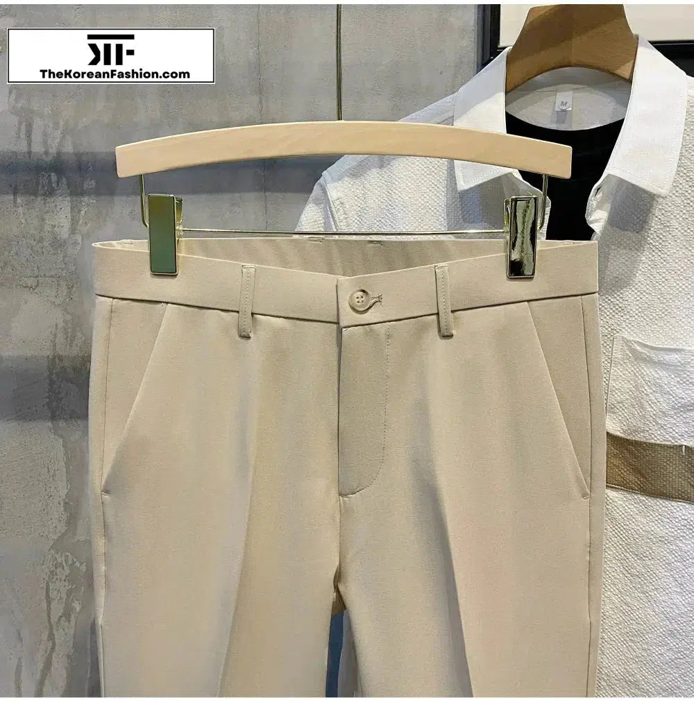 British Style Slim-fitting Pants