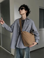 Brown Crossbody Canvas Bag