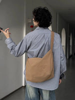 Brown Crossbody Canvas Bag