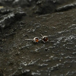 Brown Crystal Stud Earrings