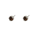 Brown Crystal Stud Earrings