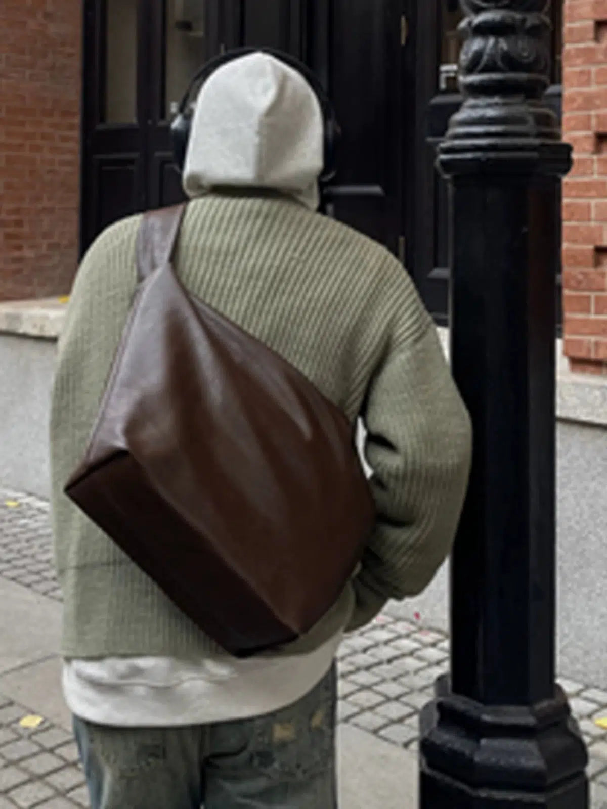 Brown Leather Shoulder Bag