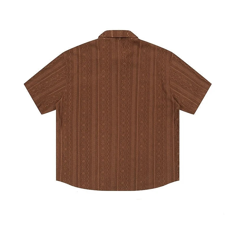 Brown Short-sleeved Shirt