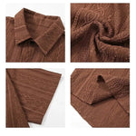 Brown Short-sleeved Shirt