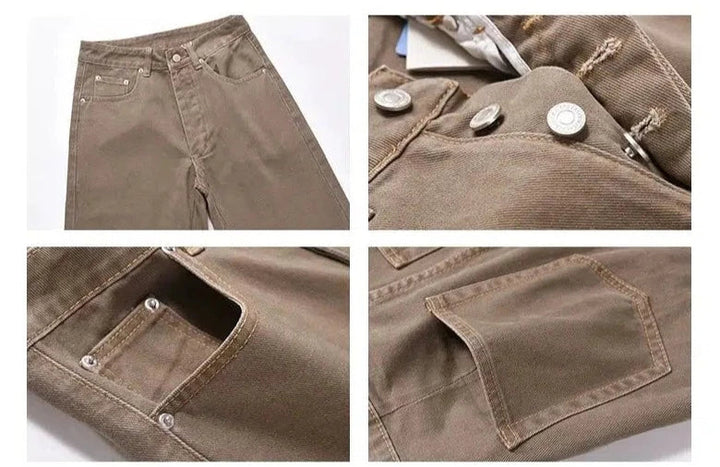 Brown Straight Leg Jeans