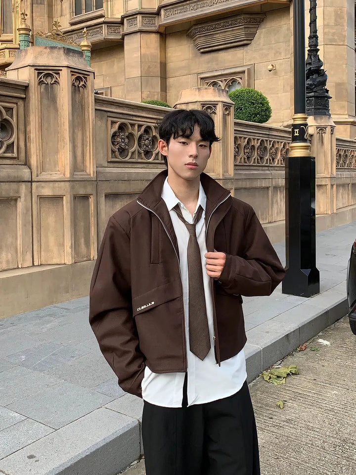 Brown Zip-Up Jacket