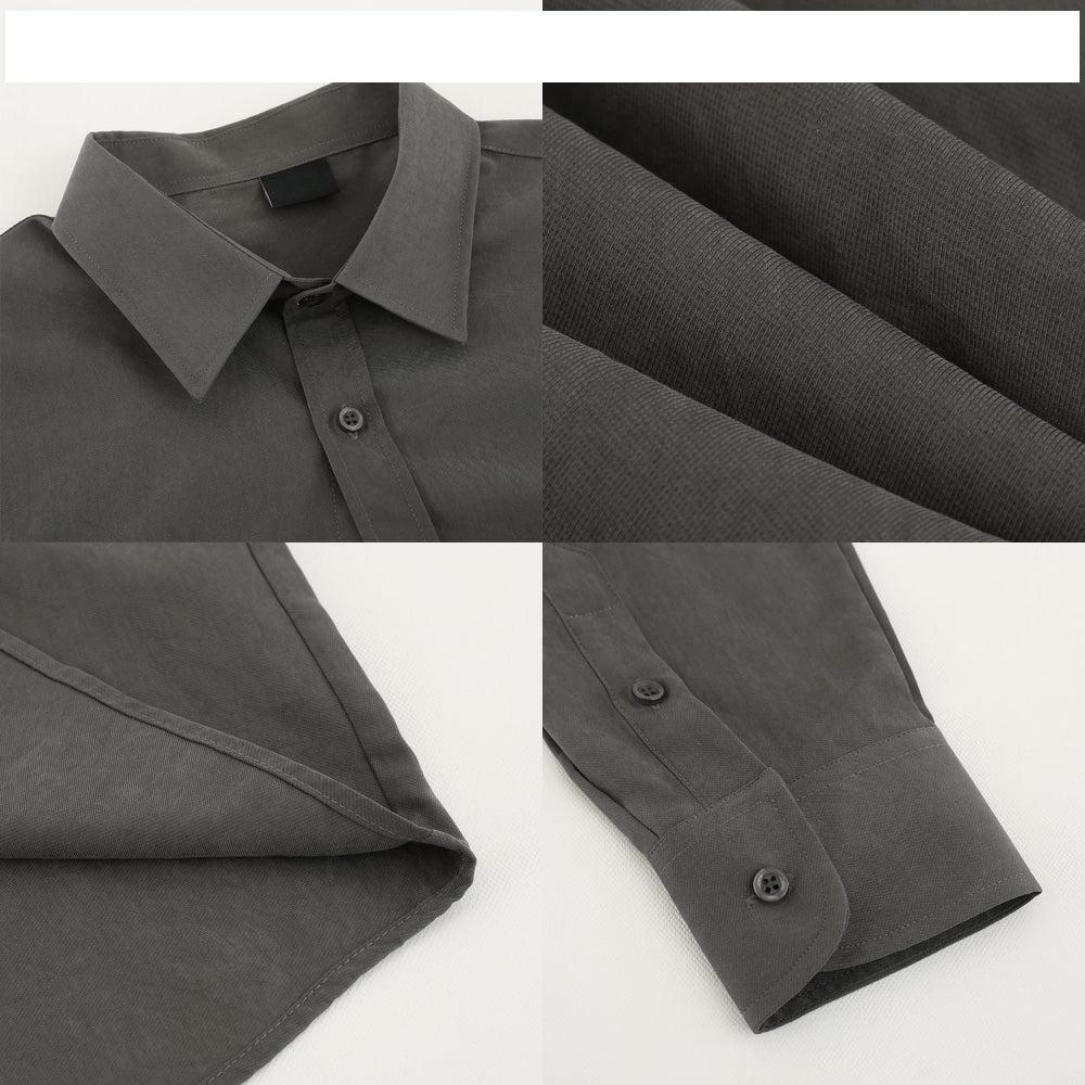 Brushed Texture Soft Long-Sleeved Shirt