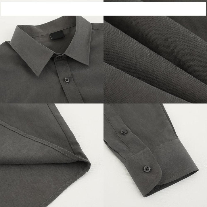Brushed Texture Soft Long-Sleeved Shirt