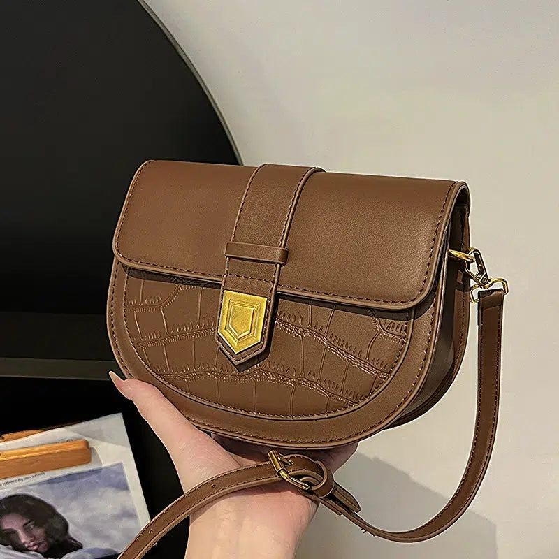 Buckle Leather Crossbody Bag