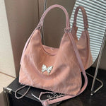 Butterfly Accent Chain Strap Shoulder Bag