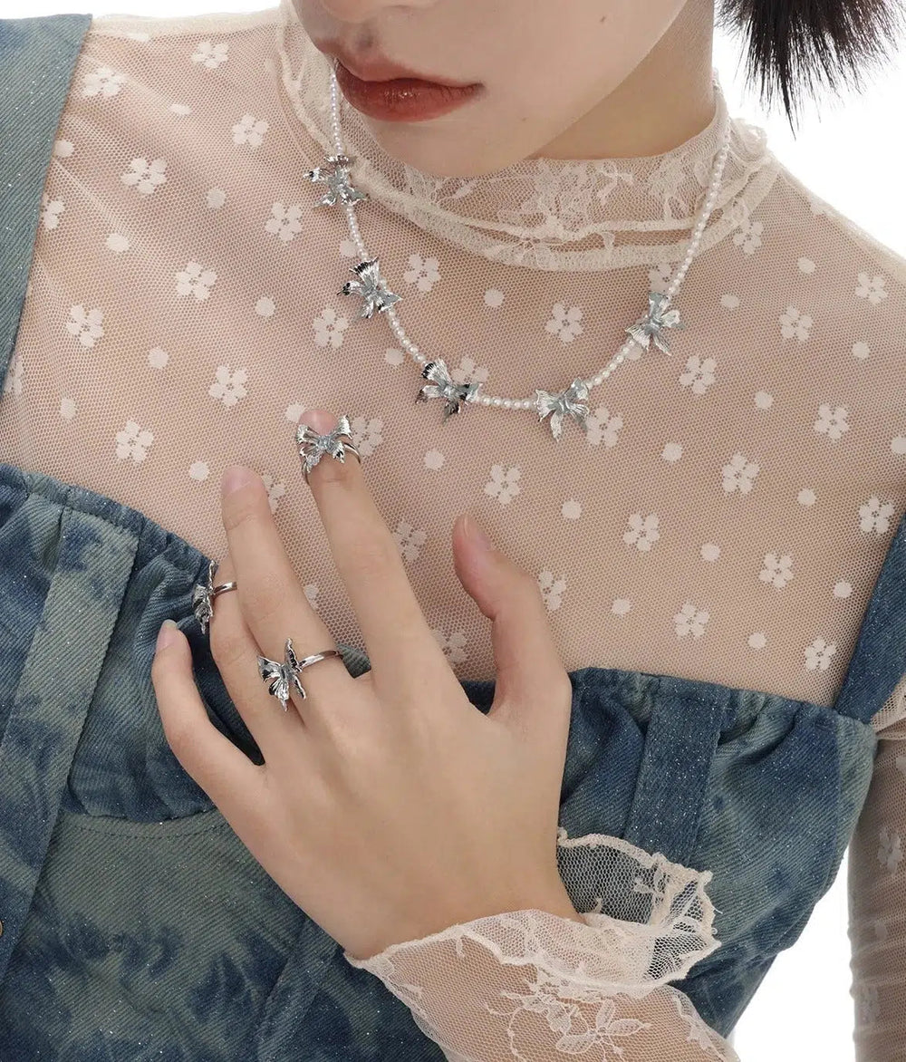 Butterfly Beaded Necklace