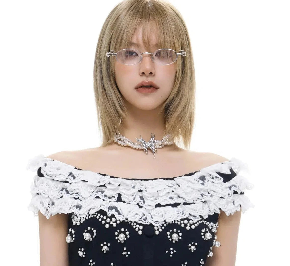 Butterfly Beaded Necklace