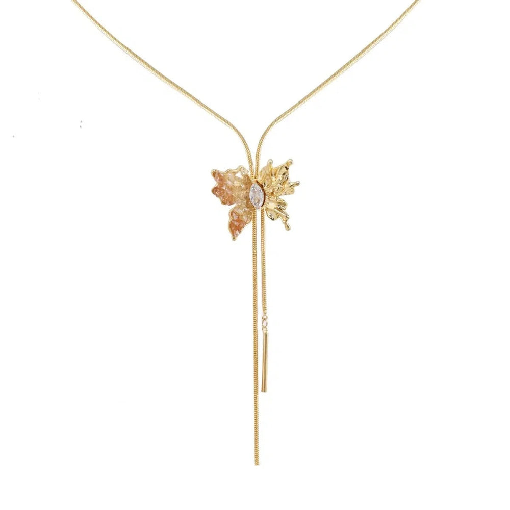 Butterfly Drawstring Necklace