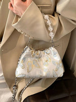 Butterfly Embroidered Beaded Handle Bag