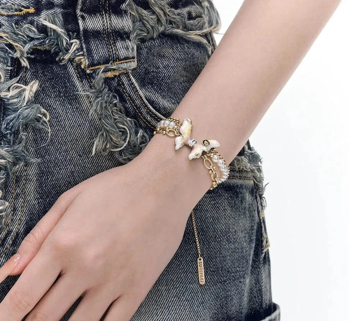 Butterfly Pearl Bracelet